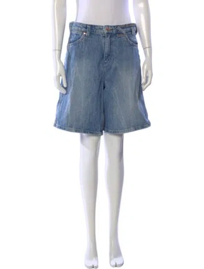 Pre-owned Staud Knee-length Shorts In Blue