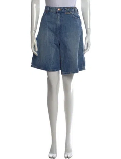 Pre-owned Staud Knee-length Shorts In Blue