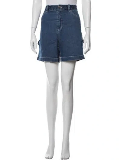 Pre-owned Staud Knee-length Shorts In Blue