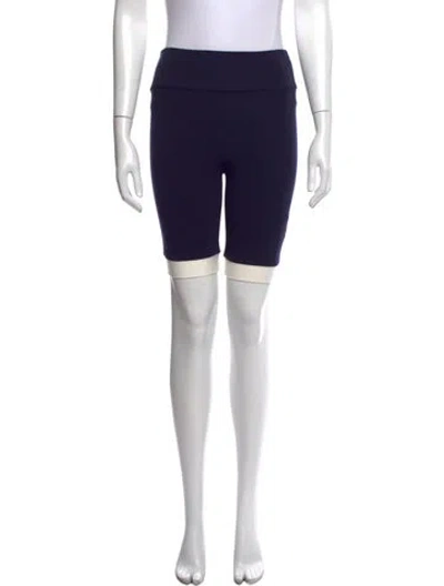 Pre-owned Staud Knee-length Shorts In Blue/white