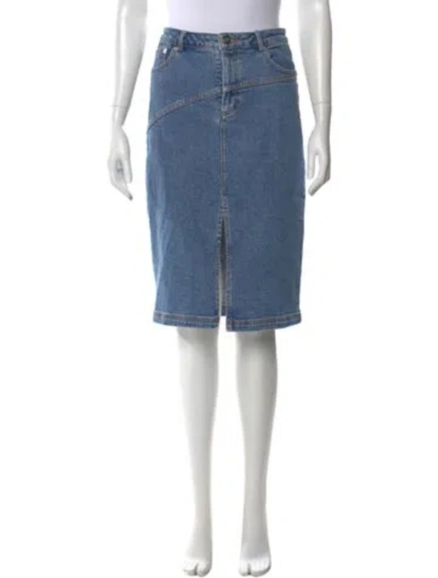 Pre-owned Staud Knee-length Skirt In Blue
