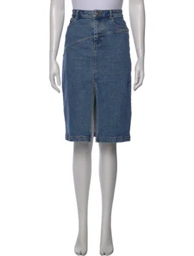 Pre-owned Staud Knee-length Skirt In Blue