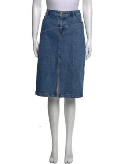 Pre-owned Staud Knee-length Skirt W/ Tags In Blue