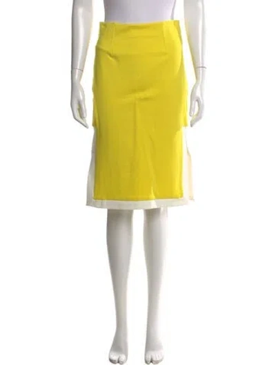 Pre-owned Staud Knee-length Skirt In Yellow