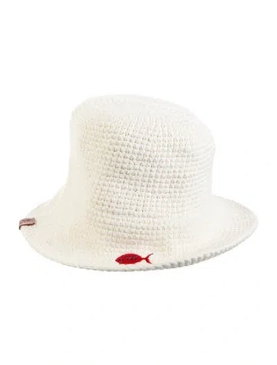 Pre-owned Staud Knit Bucket Hat In Neutrals