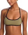 Staud Koko Bikini Top In Green