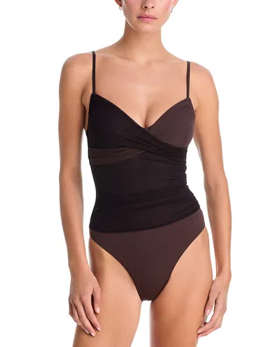 Staud La Mer One Piece Swimsuit In Black