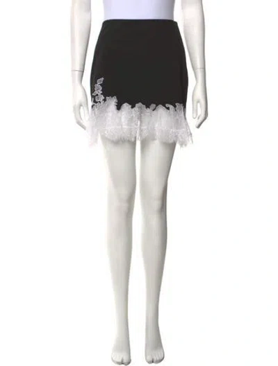 Pre-owned Staud Lace Pattern Mini Skirt In White