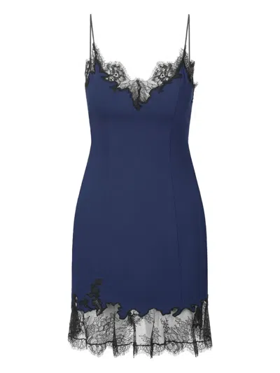 STAUD LACE-TRIMMED SLIP MINI DRESS