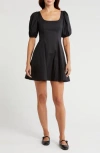 Staud Laelia Short Sleeve Fit & Flare Dress