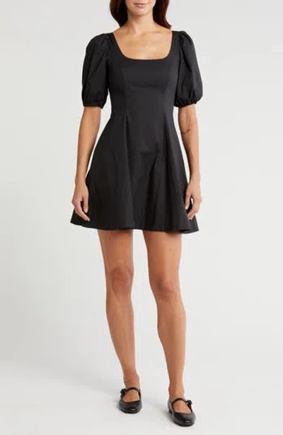 Staud Laelia Short Sleeve Fit & Flare Dress