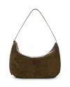 Staud Large Demy Suede Shoulder Bag In Brown