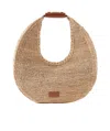 Staud Moon Raffia Tote Bag Shoulder Bags Beige In Brown