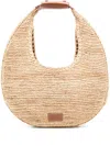 Staud Moon Raffia Tote Bag Shoulder Bags Beige In Neutrals