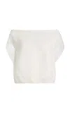 Staud Larissa Silk Top In White