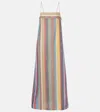 Staud Laura Stripe Linen Maxi Sundress