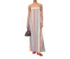 Staud Laurel Linen Dress In Market Stripe In Animal Print