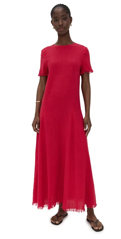 Staud Le Havre Dress Cherry
