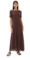 Staud Le Havre Dress Dark Chocolate In Dark Chocolate