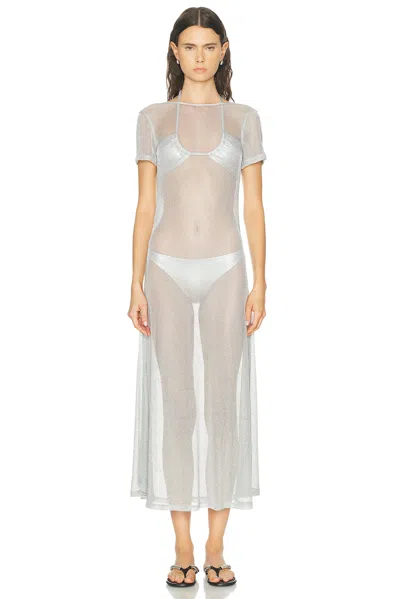 Staud Le Havre Dress In Silver