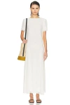 Staud Le Havre Fringed Cotton-gauze Midi Dress In White