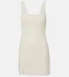 Staud Off-white Sable Minidress In Ivory