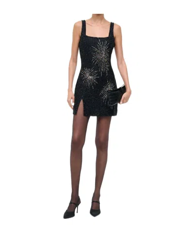 Staud Le Sable Dress Firework In Black