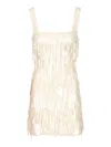 Staud Le Sable Dress Pailettes Fringe Dresses White