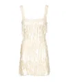 Staud Le Sable Dress Pailettes Fringe Dresses White In White