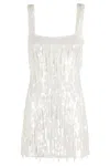 Staud Le Sable Sequin-embellished Mini Dress In White