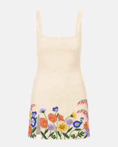 STAUD LE SABLE HAND-BEADED MINI DRESS