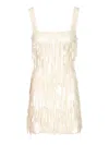 Staud Le Sable Dress Pailettes Fringe Dresses White In White