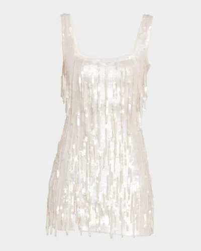 Staud Le Sable Sequined Fringe Mini Dress