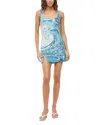 Staud Le Sable Tidal-wave Sequin Mini Dress In Blue