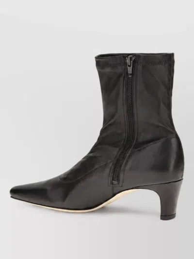 Staud Leather Ankle Boots In Brown