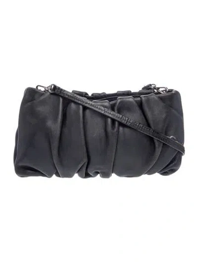 Pre-owned Staud Leather Bean In Black