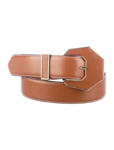 Pre-owned Staud Leather Belt In Brown