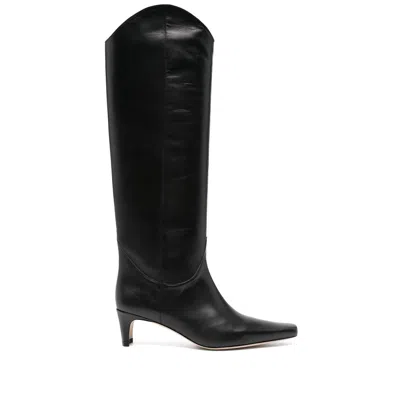 Staud Leather Boots In Black