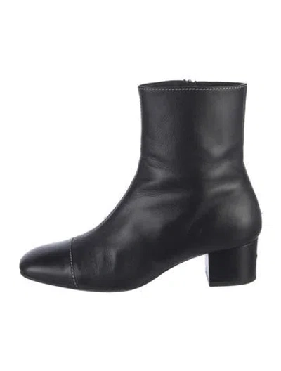 Pre-owned Staud Leather Boots In Black