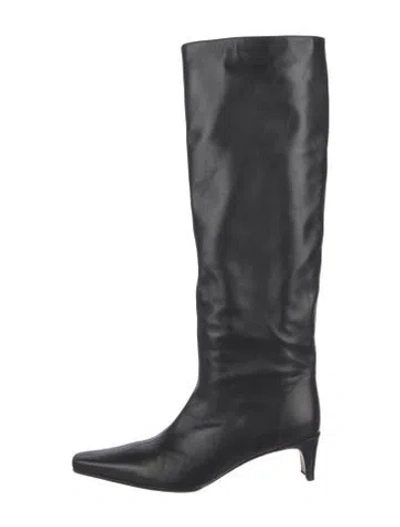 Pre-owned Staud Leather Boots In Black