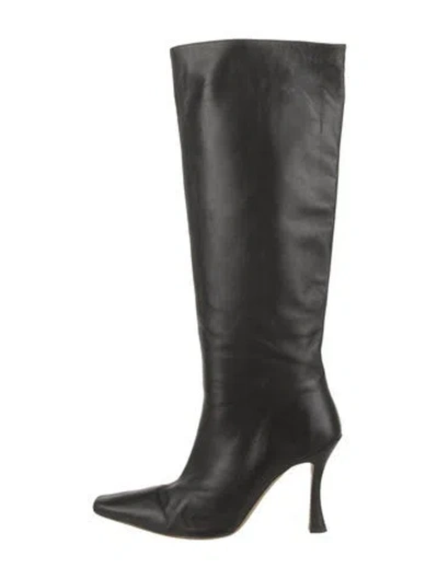Pre-owned Staud Leather Boots In Black