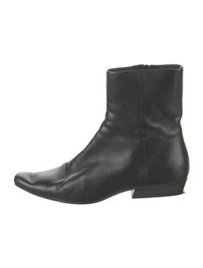 Pre-owned Staud Leather Boots In Black