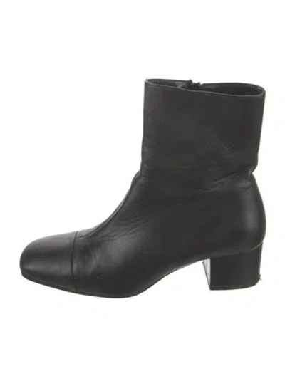Pre-owned Staud Leather Boots In Black