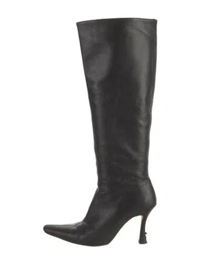 Pre-owned Staud Leather Boots In Black