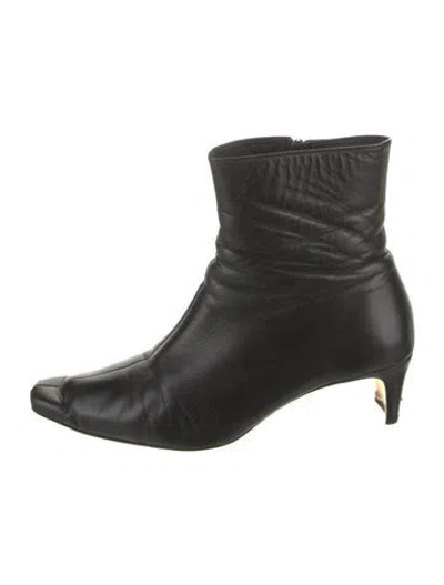 Pre-owned Staud Leather Boots In Black