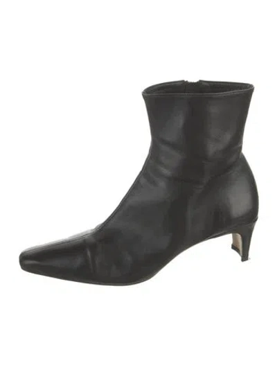 Pre-owned Staud Leather Boots In Black