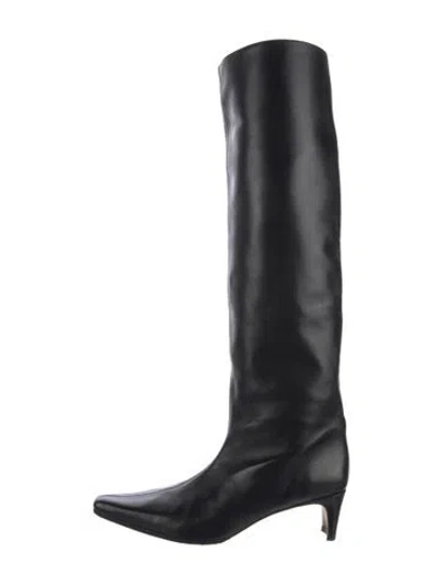 Pre-owned Staud Leather Boots In Black
