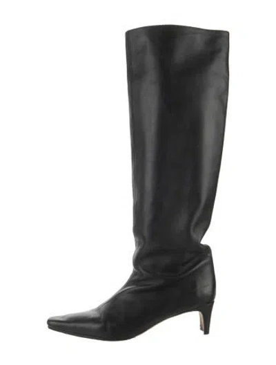 Pre-owned Staud Leather Boots In Black