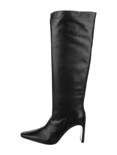 Pre-owned Staud Leather Boots In Black