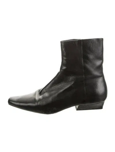 Pre-owned Staud Leather Boots In Black